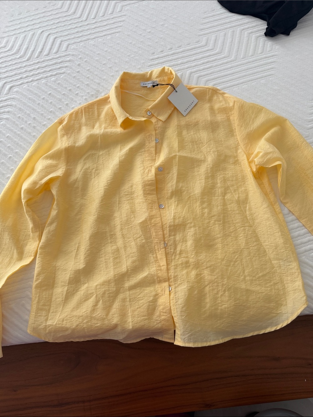 Crescent Pale Yellow Men's Button-Down Shirt